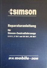 Reparaturanleitung Simson S51 S70 SR50 SR80 /1 Modelle Reparaturbuch Anleitung