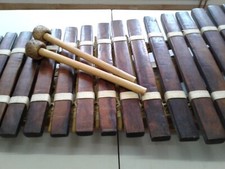 Balafon,Westafrika,Klang-Holz Xylophon,22Klangstäbe,L 1,2 m,incl.2 Orig.Schlägel