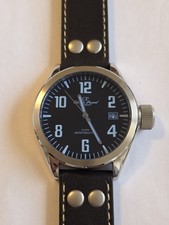 Claude Pascal Date 10ATM 45mm Herrenuhr Fliegeruhr 