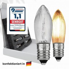 10 Stück E10 Glühbirne 8V 12V 14V 15V 16V 23V 34V 48V 55V je 3W dimmbar warmweiß
