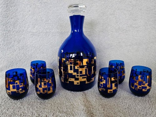 Mid century likör karaffe - likör, 6