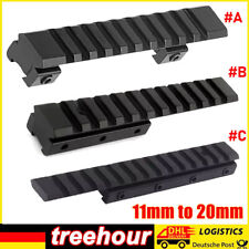 Schienenadapter 11mm -20mm Prismenschiene Weaver Picatinny Zielfernrohrmontage
