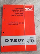 Deutz Fahr Schlepper D7207 Ersatzteilkatalog