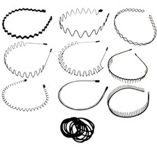Haarreifen Set 9Stück Metall