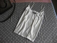 Luisa Cerano Negligé Nachthemd weiß Kunstseide Spaghettiträger verstell Gr. L 44