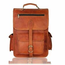 Hipster Echt Leder Rucksack Herren Mode Retro Style Vintage Neu Schultasche