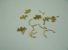 6 St Chippendale Mini-Möbelgriff  aus Metall. Für Puppenstuben. 0,8x1 cm.