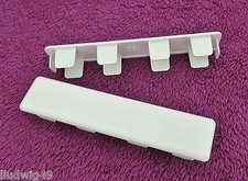 16 Stück Kappen flach in weiß aus PVC für Zaunbretter / Balkonprofil 120x25x2 mm