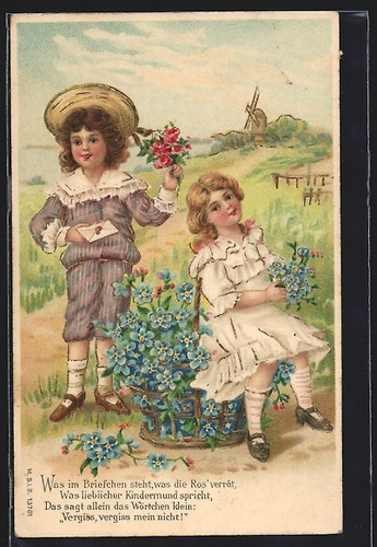 Ansichtskarte zwei kinder - zwei,