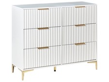 Kommode weiß mit geriffelten