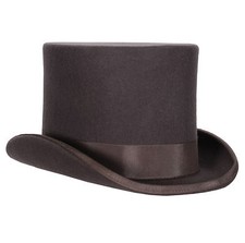 Zylinder grau Wollfilz in Gr. 57, 59 oder 61 für Feste | Hochzeit | Cutaway