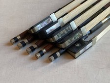 Konvolut 4 Stück 4/4 Bratschenbögen Violabogen + 1 Carbondix *** 4/4 Geigenbogen