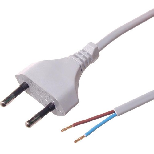 Netzkabel grau mit - netzkabel, 2m