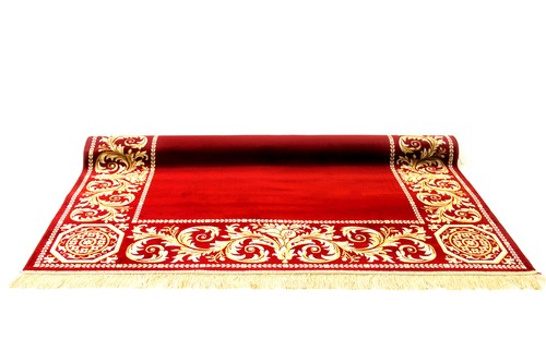 Teppich rot 200x280cm - rot, meander