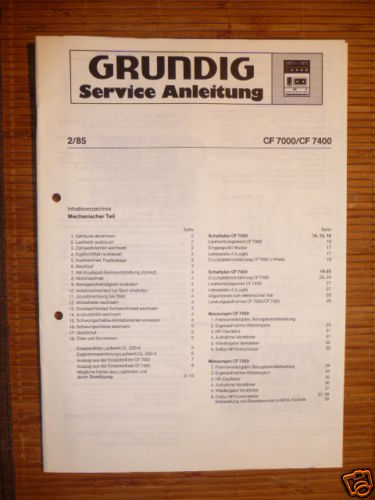 Service manual grundig - service,