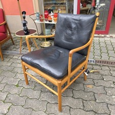 PJ149 Ole Wanscher Colonial Chair Eiche Hell Leder Polster Vintage Neuwertig