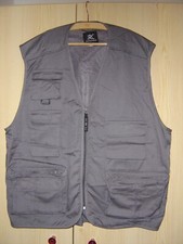 Neu! JRC Weste Jacke  SAFARI  XL Ärmellos mit 9 Taschen grau