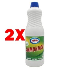 2 X Ammoniaca Classica 1000 Ml. Amacasa Sgrassa Lucida Pulisce