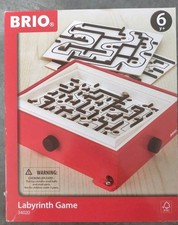 Brio Familienspiele Geschicklichkeitsspiel Holz Labyrinth 3xÜbungsplatten 34020