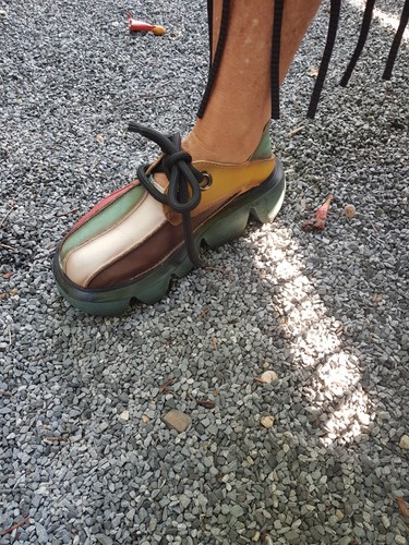 Halbschuh plateau echtleder - halbschuh,, plateau,