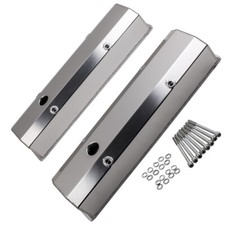 2x Aluminium Ventilabdeckung for Chevy Small Block SBC 1958-1986 inkl. Schraube