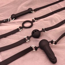 Penisstecker Offener Silikon Mundknebel Ballknebel mit Luftlöchern Rollenspiel