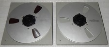 2x Revox Aluspule 26,5cm im Original Schuber mit 2 Nab Adapter Revox Bauart TOP!
