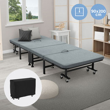 Gästebett Einzelbett Klappbett Metallbett Faltbett klappbar rollbar 90x200 cm