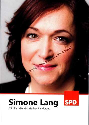 Autogrammkarte simone lang mdl - simone,