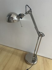 IKEA "FORSA" Arbeitsleuchte Schreibtischlampe vernickelt Lampe Tischlampe 