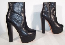 Plateaustiefeletten im Krokoleder Design von Only Maker, Farbe Schwarz, Größe 38