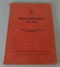 Bildkatalog Ergänzung Mercedes-Benz 300 W186 Adenauer Stand 07/1953