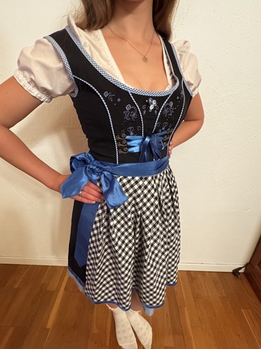 Dirndl schwarz blau mit - dirndl,