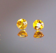 2 Saphire gelb 0,32 ct rund 1,9 x 2,9 x 2,9 mm mm Safir augenrein Ceylon