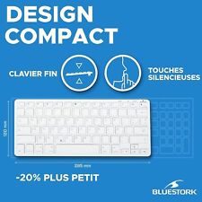 Bluestork - Wiederaufladbare Mini-Tastatur für Mac – kabellose Mac-Tastatur mit