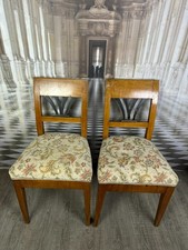 PAAR ANTIKE BIEDERMEIER STÜHLE MITTE 19 TES JHDT NUSSBAUM EBONISIERUNG