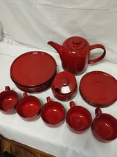 Melitta Echt Selen Kaffee-Service rot Vintage Retro (1461)