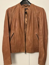 MORE & MORE Lederjacke Cognac Braun 38