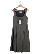 Gamsbock Dirndl Trachtenkleid Damen Grau Gr. 40 A-Linie 110cm Stickerei