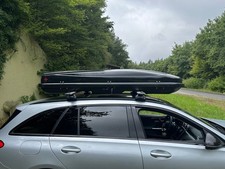 Thule Evo WingBar  + X-Treme 500 Dachbox 225x83x39cm (LxBxH)