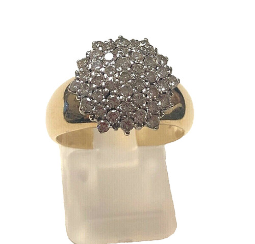 Brillantring blüte 585er gold - brillantring,