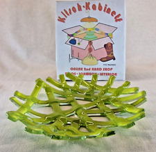 Obstteller Obstschale besonders Geflecht Stäbchen grün abstrakt Rarität Design