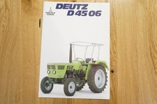DEUTZ Traktor Prospekt Typ D 4506 2 Seiten 1978