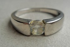 Spannring - Silber mit Zirkonia - Silber 925  NEUwertig - Größe 17