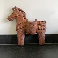 Vintage Eisen Pferd Wandschmuck aus Japan Braun Wanddeko  Nambutekki Nanbu Tekki