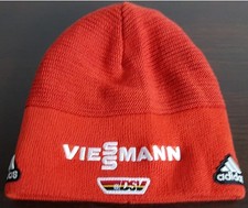 DSV Adidas Mütze Viessmann Skimütze Gr. M Beanie Wintermütze Strickmütze Rot