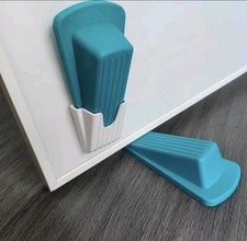 Blauer Gummi-Türstopper mit