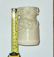 Rare Vintage 1960s Solveig Cox Mid-Century Modern Figurative Studio Pottery Vase