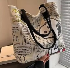 LUXUS DESIGNER TASCHE PEANUTS SNOOPY CARTOON CANVAS TASCHE SHOPPER ca.38*32*7,5c