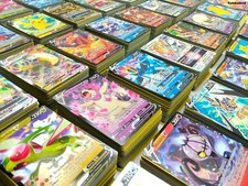 100 Pokemon Karten Sammlung Deutsch | 16 glitzer Holos + Sehr Seltene ex / V